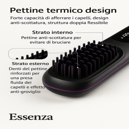 Essenza ✦ Spazzola Lisciante 2‑in‑1